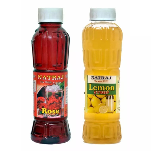 Natraj Rose & Lemon Sharbat Combo (Each 750ml) (1Pack)
