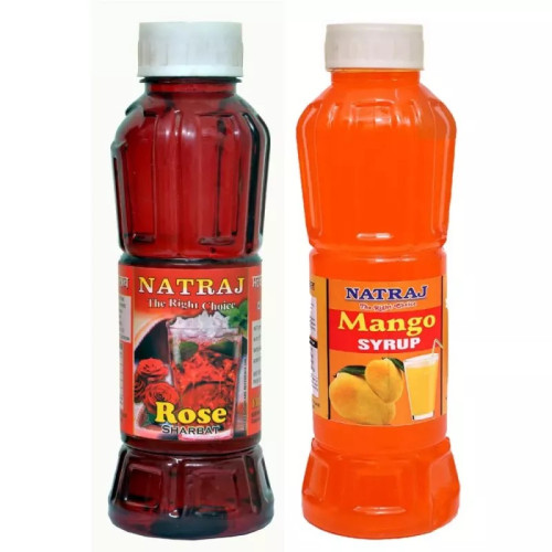 Natraj Rose & Mango Sharbat Combo (Each 750ml) (1Pack)