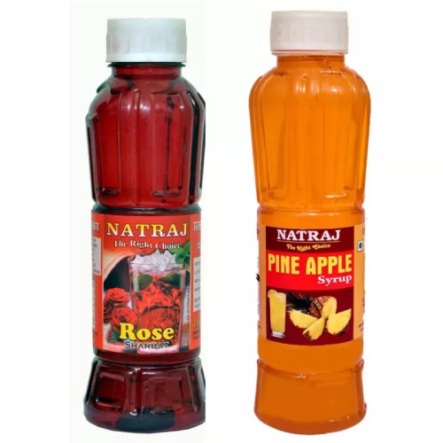 Natraj Rose & Pineapple Sharbat Combo (Each 750ml) (1Pack)