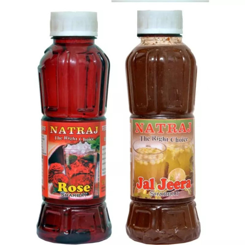Natraj Rose & Jaljeera Sharbat Combo (Each 750ml) (1Pack)