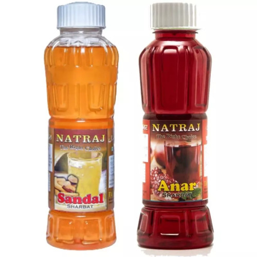 Natraj Sandal & Anar Sharbat Combo (Each 750ml) (1Pack)