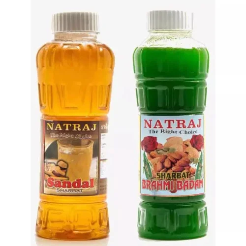 Natraj Sandal & Brahmi Badam Sharbat Combo (Each 750ml) (1Pack)