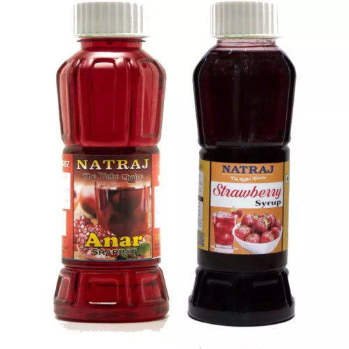 Natraj Anar & Strawberry Sharbat Combo (Each 750ml) (1Pack)