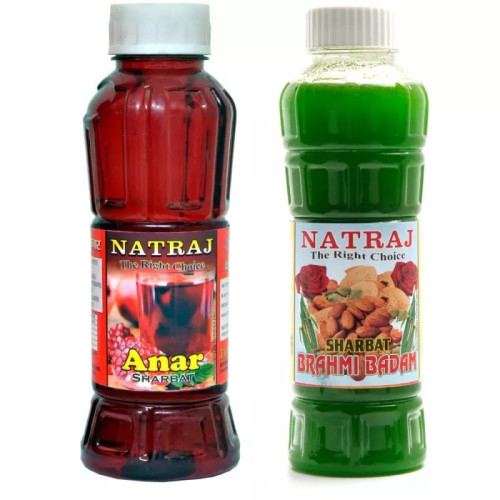 Natraj Anar & Brahmi Badam Sharbat Combo (Each 750ml) (1Pack)