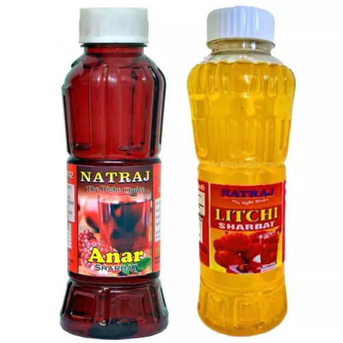 Natraj Anar & Litchi Sharbat Combo (Each 750ml) (1Pack)