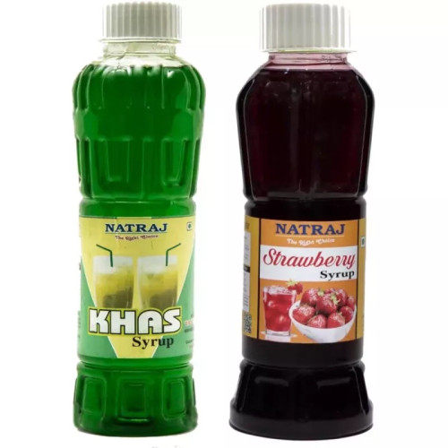 Natraj Khas & Strawberry Sharbat Combo (Each 750ml) (1Pack)