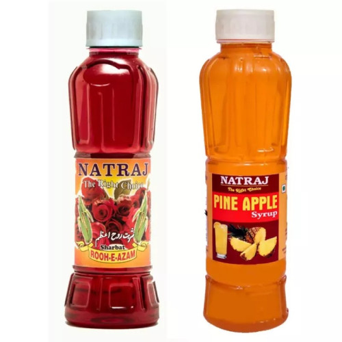 Natraj Rooh-E-Azam & Pineapple Sharbat Combo (Each 750ml) (1Pack)