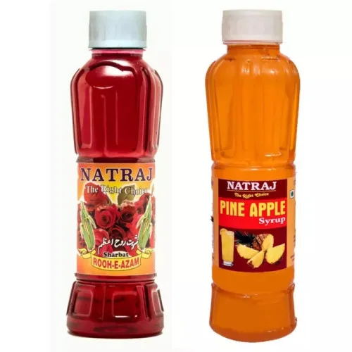 Natraj Rooh-E-Azam & Pineapple Sharbat Combo (Each 750ml) (1Pack)
