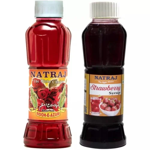Natraj Rooh-E-Azam & Strawberry Sharbat Combo (Each 750ml) (1Pack)
