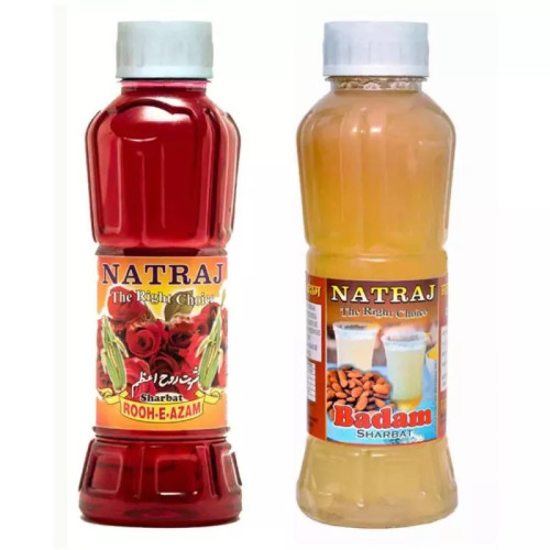 Natraj Rooh-E-Azam & Badam Sharbat Combo (Each 750ml) (1Pack)