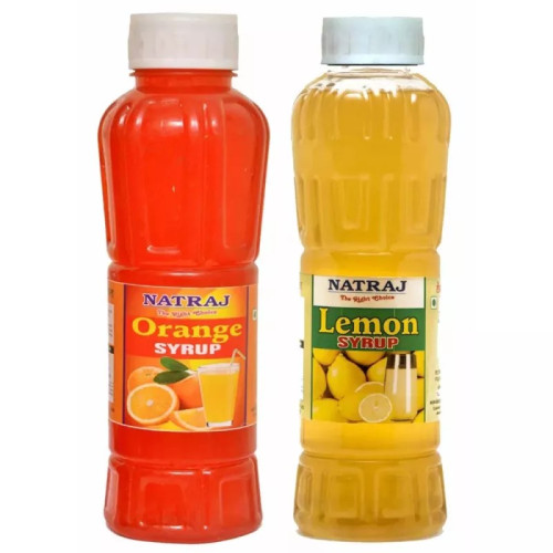Natraj Orange & Lemon Sharbat Combo (Each 750ml) (1Pack)