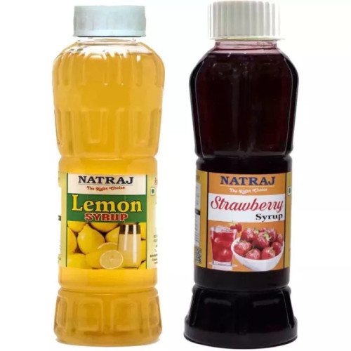 Natraj Lemon & Strawberry Sharbat Combo (Each 750ml) (1Pack)
