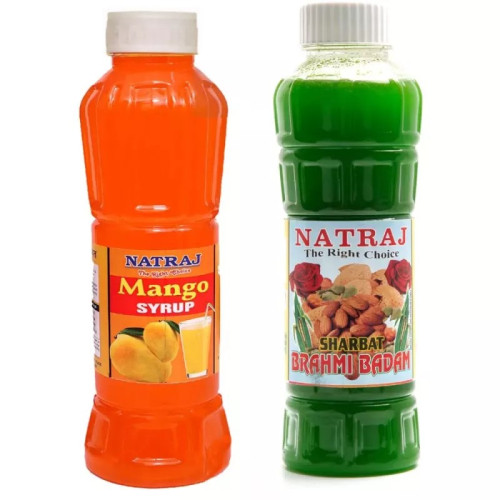 Natraj Mango & Brahmi Badam Sharbat Combo (Each 750ml) (1Pack)
