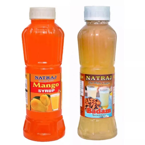 Natraj Mango & Badam Sharbat Combo (Each 750ml) (1Pack)