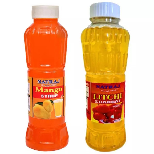 Natraj Mango & Litchi Sharbat Combo (Each 750ml) (1Pack)