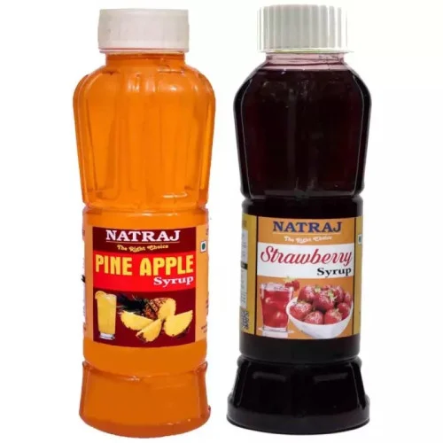 Natraj Pineapple & Strawberry Sharbat Combo (Each 750ml) (1Pack)