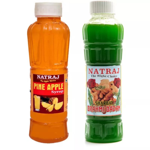 Natraj Pineapple & Brahmi Badam Sharbat Combo (Each 750ml) (1Pack)