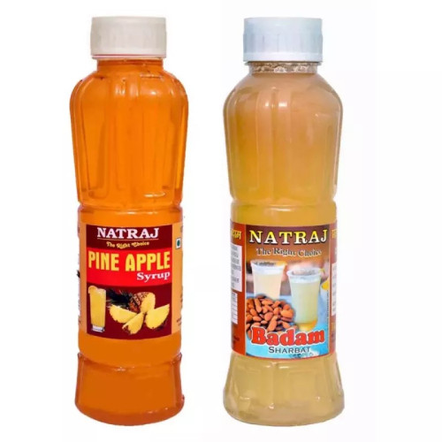 Natraj Pineapple & Badam Sharbat Combo (Each 750ml) (1Pack)