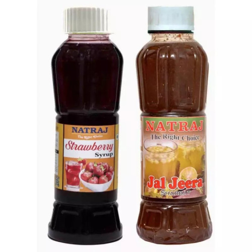Natraj Strawberry & Jaljeera Sharbat Combo (Each 750ml) (1Pack)