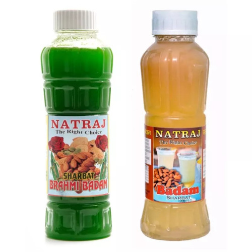Natraj Brahmi Badam & Badam Sharbat Combo (Each 750ml) (1Pack)