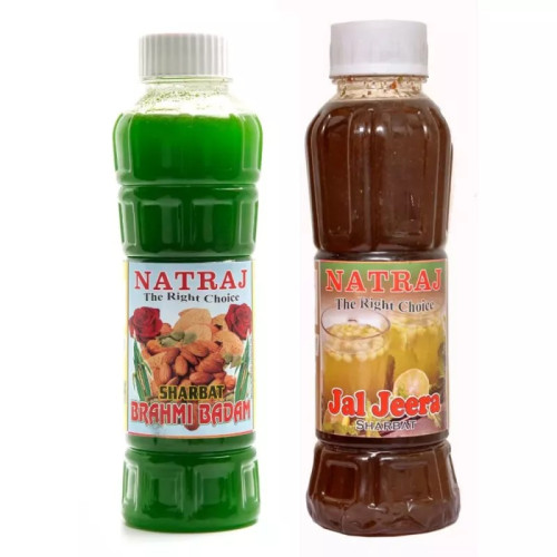 Natraj Brahmi Badam & Jaljeera Sharbat Combo (Each 750ml) (1Pack)