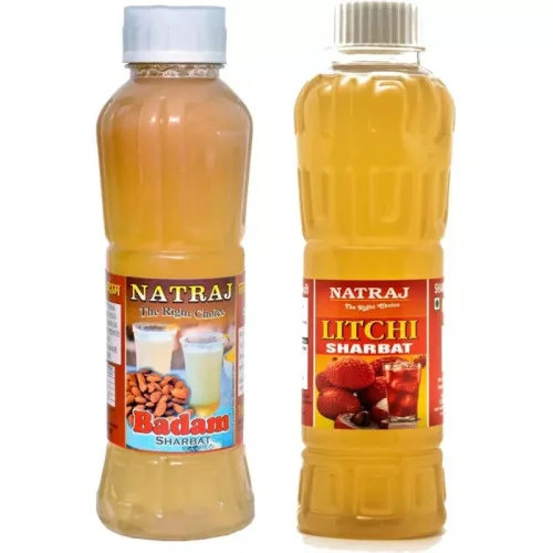 Natraj Badam & Litchi Sharbat Combo (Each 750ml) (1Pack)