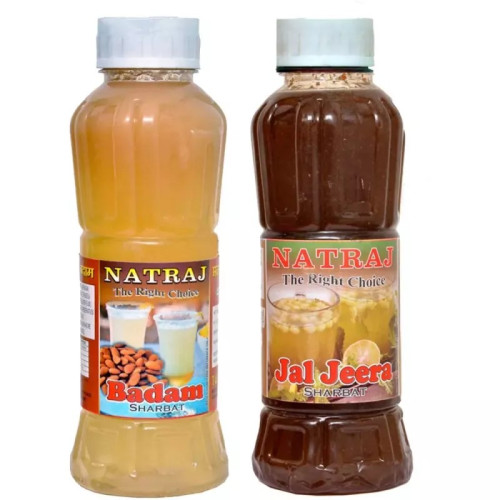 Natraj Badam & Jaljeera Sharbat Combo (Each 750ml) (1Pack)