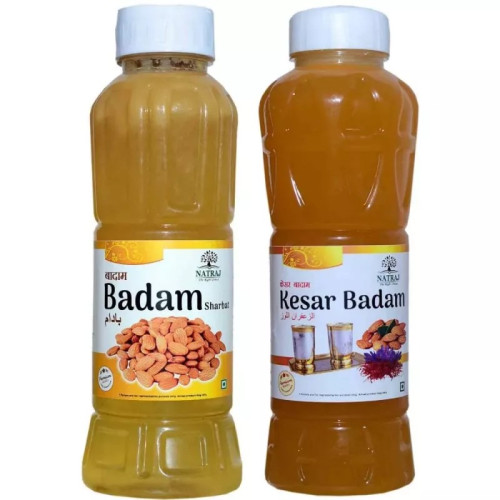 Natraj Badam & Kesar Badam Sharbat Combo (Each 750ml) (1Pack)