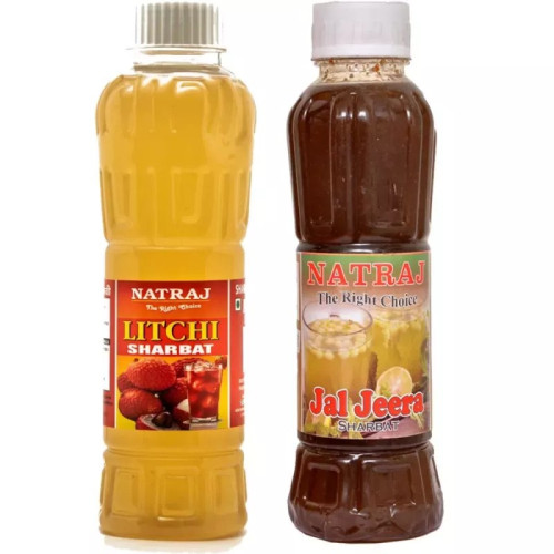 Natraj Litchi & Jaljeera Sharbat Combo (Each 750ml) (1Pack)
