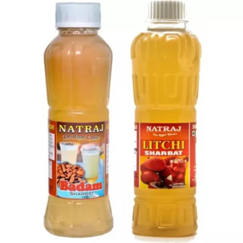 Natraj Litchi & Kesar Badam Sharbat Combo (Each 750ml) (1Pack)
