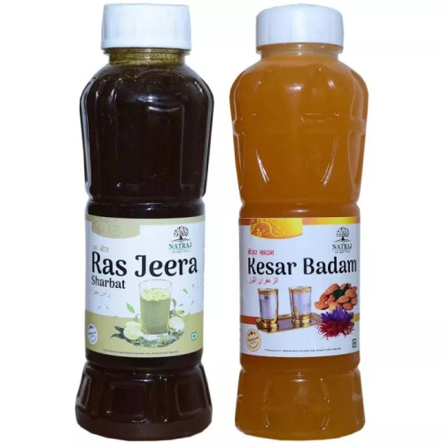 Natraj Rasjeera & Kesar Badam Sharbat Combo (Each 750ml) (1Pack)