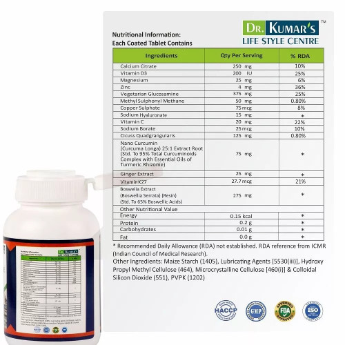 Dr Kumars 360 Bone & Joint Care  Tablets (30 Tablets)