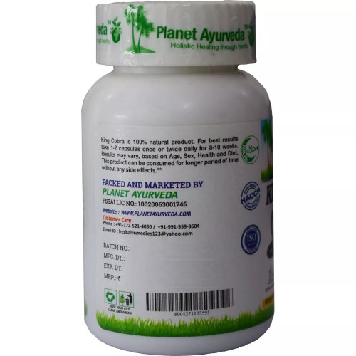 Planet Ayurveda King Cobra  Capsules (60 Capsules)