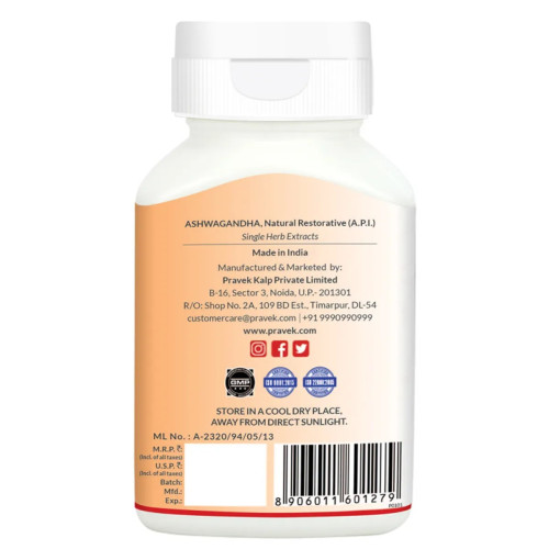 Pravek Ashwagandha  Capsules (60 Capsules)