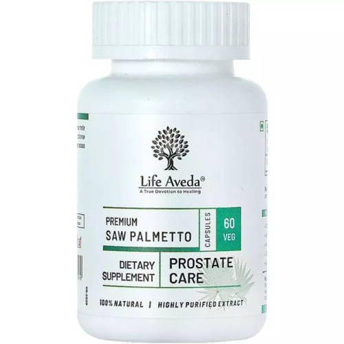Life Aveda Premium Saw Palmetto (500Mg) Veg  Capsules (60 Capsules)
