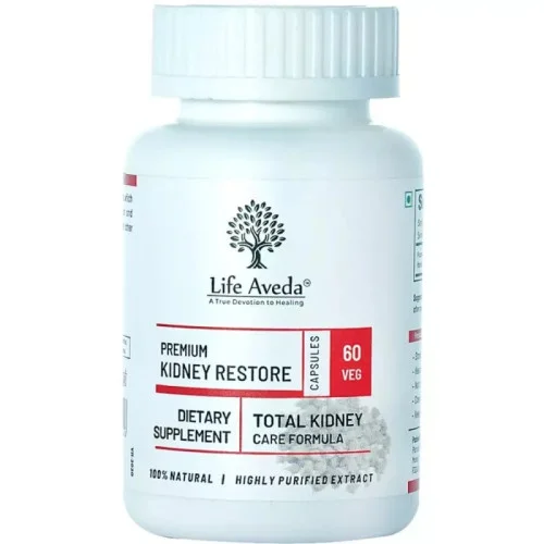 Life Aveda Premium Kidney Restore (500Mg) Veg  Capsules (60 Capsules)