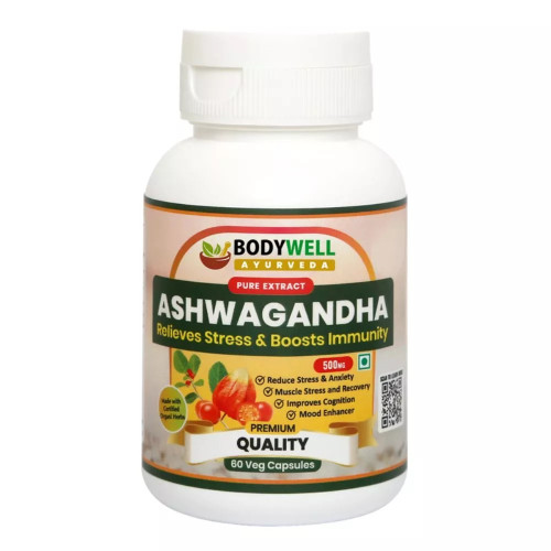 Bodywell Ashwagandha Pure Extract 500Mg  Capsulesule (60 Capsules)