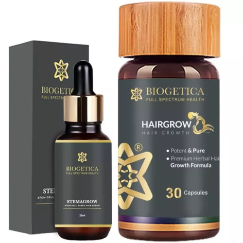 Biogetica Stemagrow Serum + Hairgrow  Capsules (Serum 20ml + 30  Capsules) (1Pack)