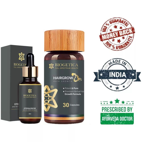 Biogetica Stemagrow Serum + Hairgrow  Capsules (Serum 20ml + 30  Capsules) (1Pack)