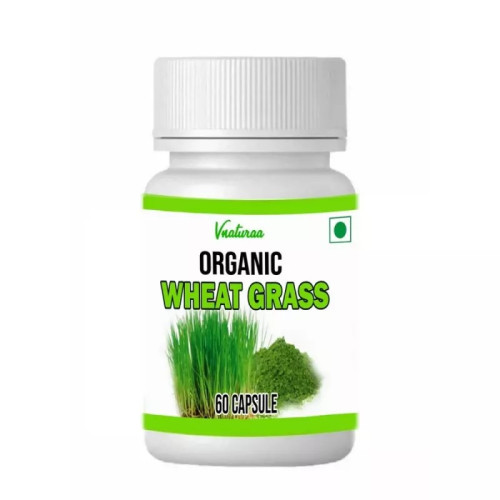 Vnaturaa Organic Wheat Grass  Capsules (60 Capsules)