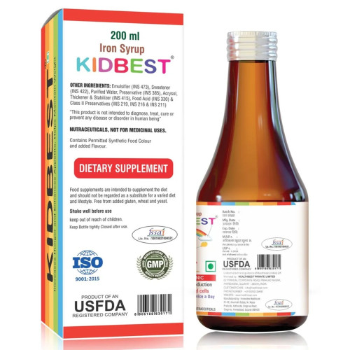 HealthBest Kidbest Haematinic Iron Syrup (200ml)