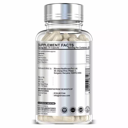 Nirvasa Shilajit Plus  Capsules (60 Capsules)