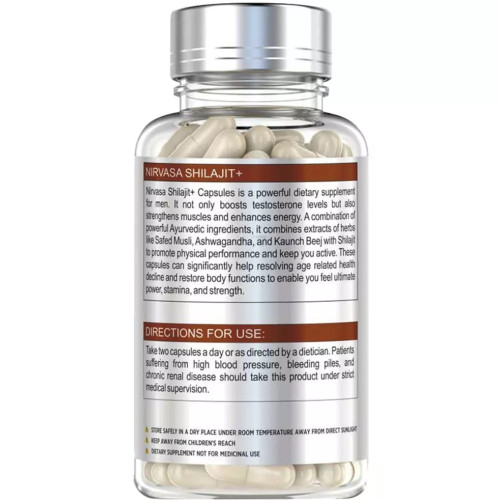Nirvasa Shilajit Plus  Capsules (60 Capsules)