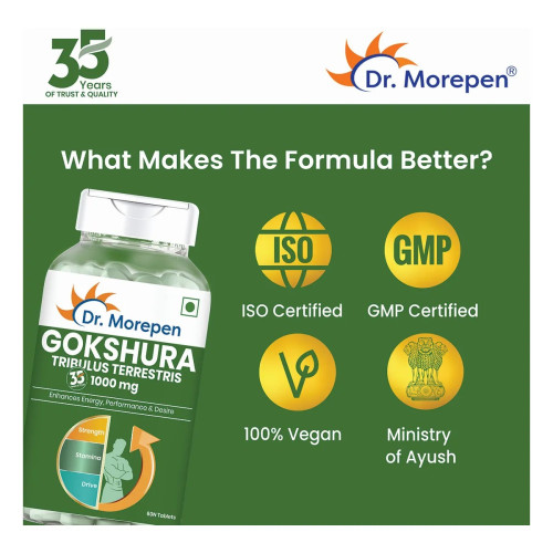 Dr Morepen Gokshura 1000Mg  Tablets (60 Tablets)