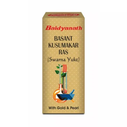 Baidyanath Ayurved Basant Kusumakar Ras With Gold And Pearl  Tablets (30 Tablets)