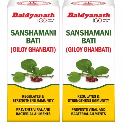 Baidyanath Ayurved Sanshamani Bati (Giloy Ghanbati) (40 Tablets, Pack of 2)