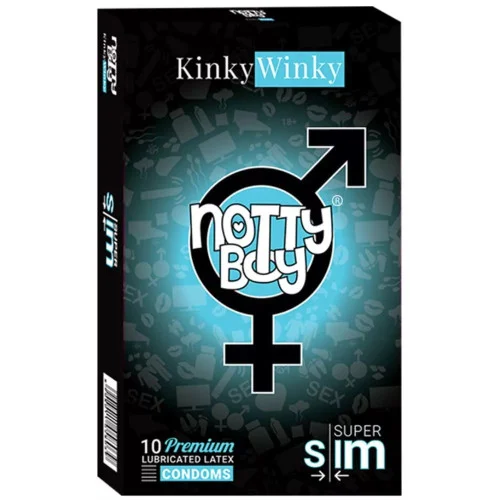 NottyBoy Kinkywinky Super Slim Lubricated Latex Condoms (10pcs)