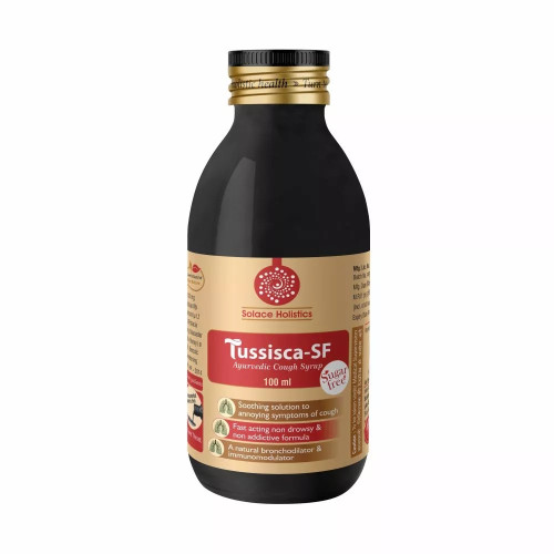 Solace Holistics Tussisca SF Ayurvedic Cough Syrup Sugar Free (100ml)