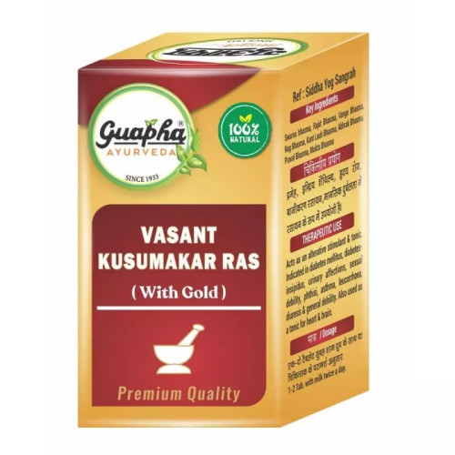 Guapha Ayurveda Vasant Kusumakar Ras (With Gold) (10 Tablets)