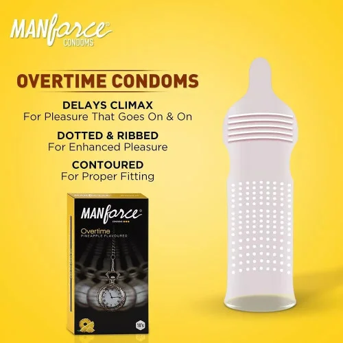 Mankind Pharma Manforce Condoms Overtime Pineapple (10pcs)